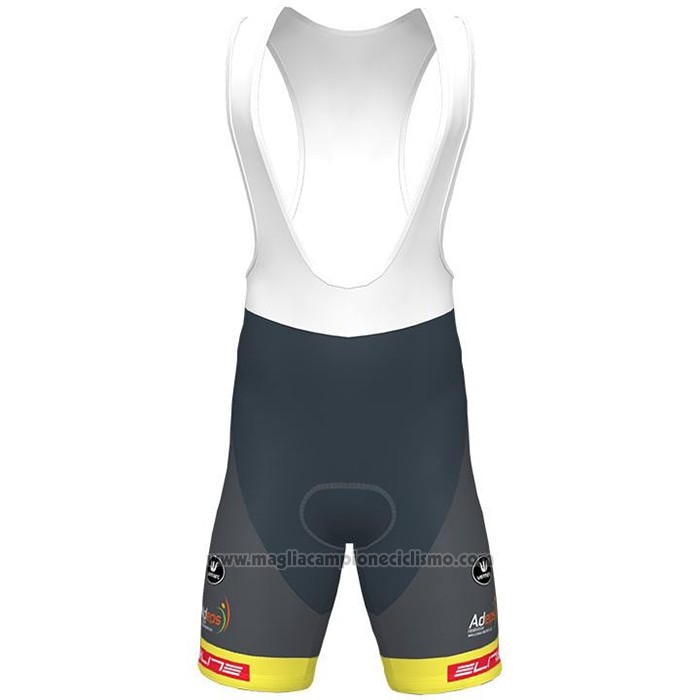 2021 Abbigliamento Ciclismo Wallonie Bruxelles Giallo Manica Corta e Salopette